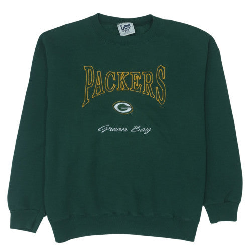 Lee Sport Men's Green XL Pullover Sweatshirt Packers Embroidered Vintage