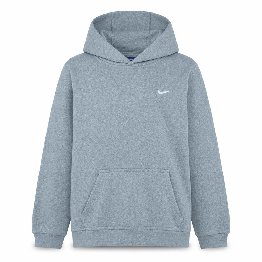 Front view of Nike boys’ grey pullover hoodie xl 13-15 years cotton blend sweatshirt