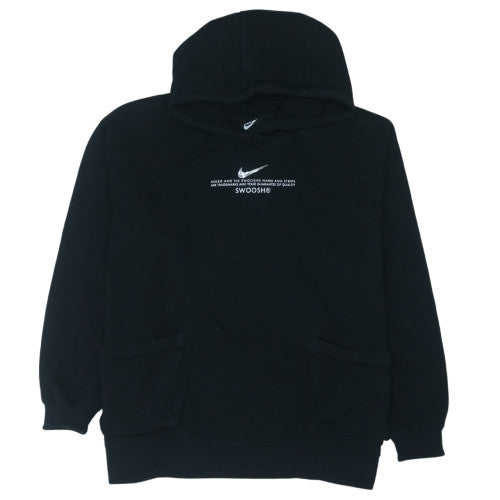 Nike Womens Black XL Pullover Hoodie with Logo Raglan Sleeves