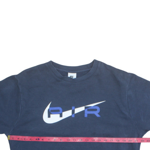 Nike Men’s Blue Pullover Sweatshirt Small Crew Neck Graphic Print