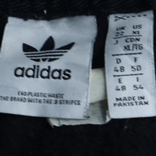 Adidas Womens Black XL Pullover Hoodie Cotton Regular Fit