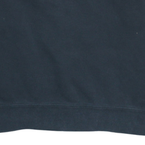 Nike Men's Black Large Crew Neck Cotton Sweatshirt with Logo