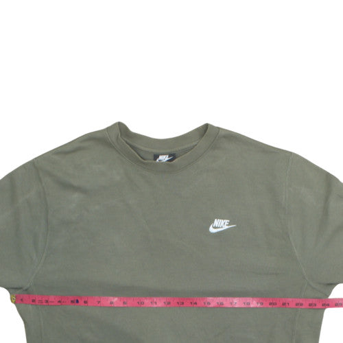 Nike Mens Green Crew Neck Pullover Sweatshirt L Regular Fit