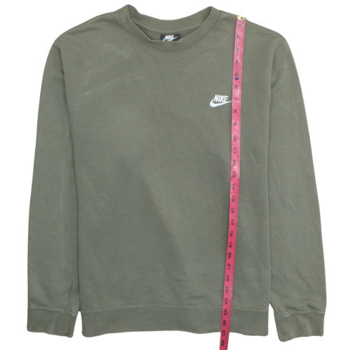 Nike Mens Green Crew Neck Pullover Sweatshirt L Regular Fit