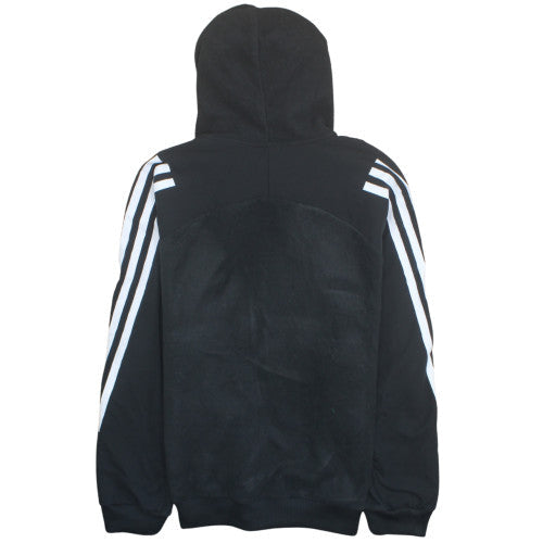 Adidas Mens Black L Fleece Full Zip Hooded Sports Jacket