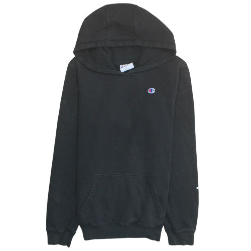 Champion Boys Black Pullover Hoodie Youth 16 Embroidered Logo Cotton Blend