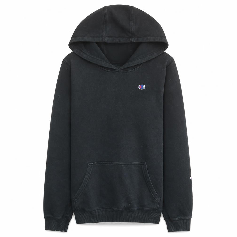 Champion Boys Black Pullover Hoodie Youth 16 Embroidered Logo Cotton Blend
