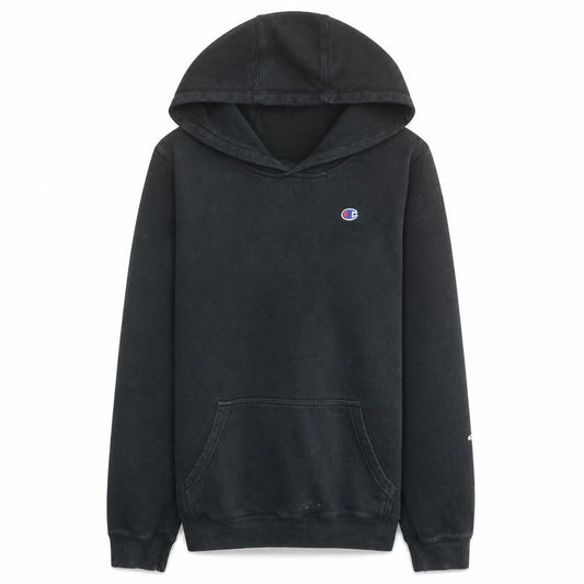 Champion Boys Black Pullover Hoodie Youth 16 Embroidered Logo Cotton Blend