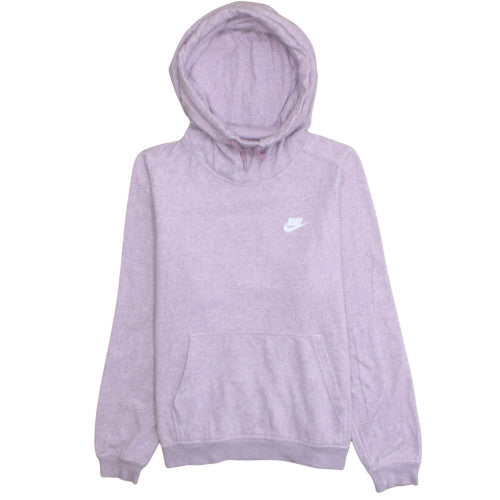 Nike Women Purple Pullover Hoodie L Cotton Blend Casual