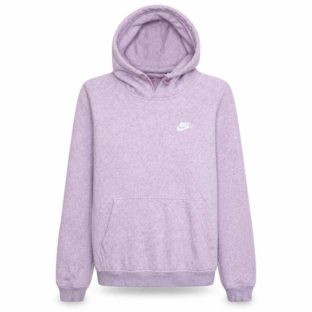 Nike Women Purple Pullover Hoodie L Cotton Blend Casual