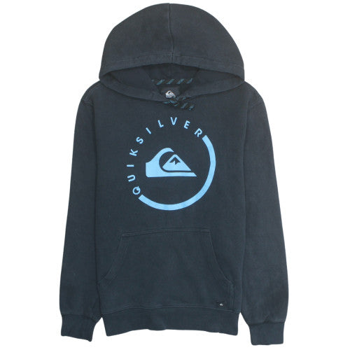 Quiksilver Men’s Black Pullover Hoodie Small Regular Fit Surf Style