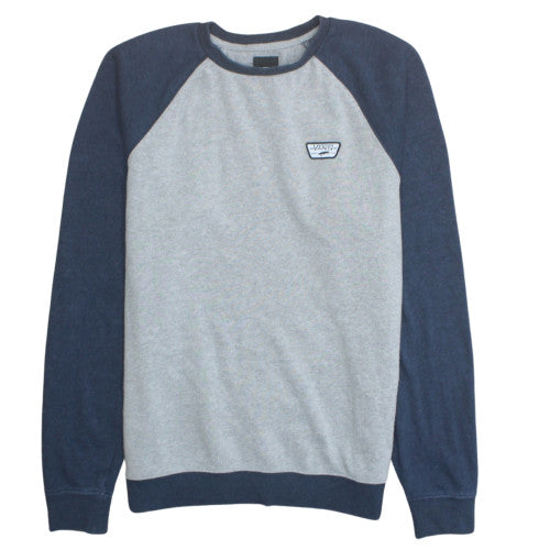 Vans Mens Grey Blue Pullover Sweatshirt Medium Crew Neck Regular Fit