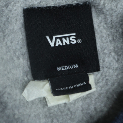 Vans Mens Grey Blue Pullover Sweatshirt Medium Crew Neck Regular Fit