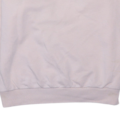 The North Face Womens Pink Sweatshirt Large Cotton Blend Logo Pullover