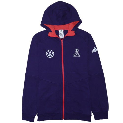 Adidas Men's Blue Full Zip Hoodie L Sports Football Euro 2022