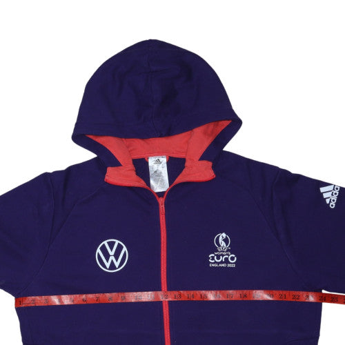 Adidas Men's Blue Full Zip Hoodie L Sports Football Euro 2022