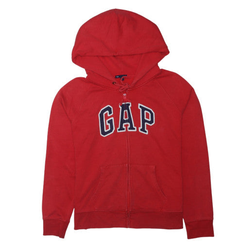 GAP Men Red Full Zip Hoodie XL Fleece Sweatshirt Logo