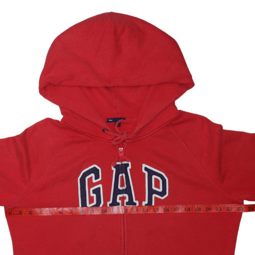 GAP Men Red Full Zip Hoodie XL Fleece Sweatshirt Logo