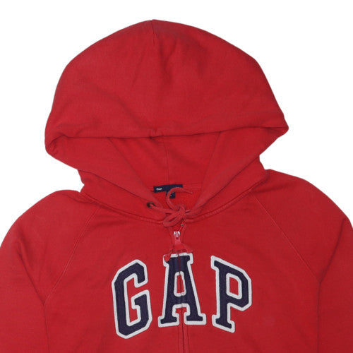GAP Men Red Full Zip Hoodie XL Fleece Sweatshirt Logo