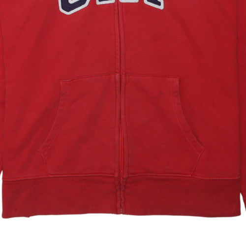 GAP Men Red Full Zip Hoodie XL Fleece Sweatshirt Logo