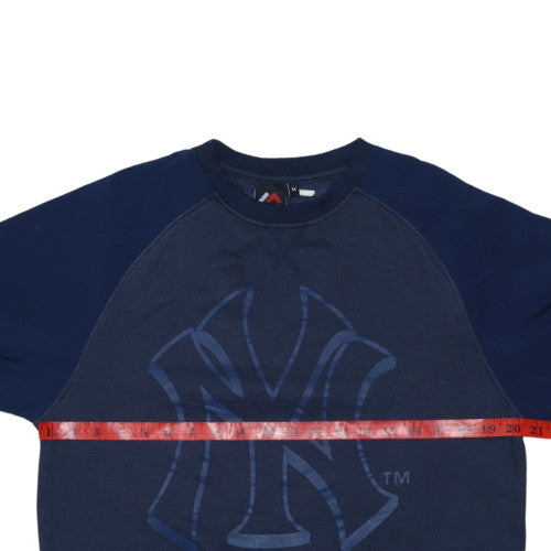 Majestic Athletic Men’s Blue Crew Neck Pullover Sweatshirt M