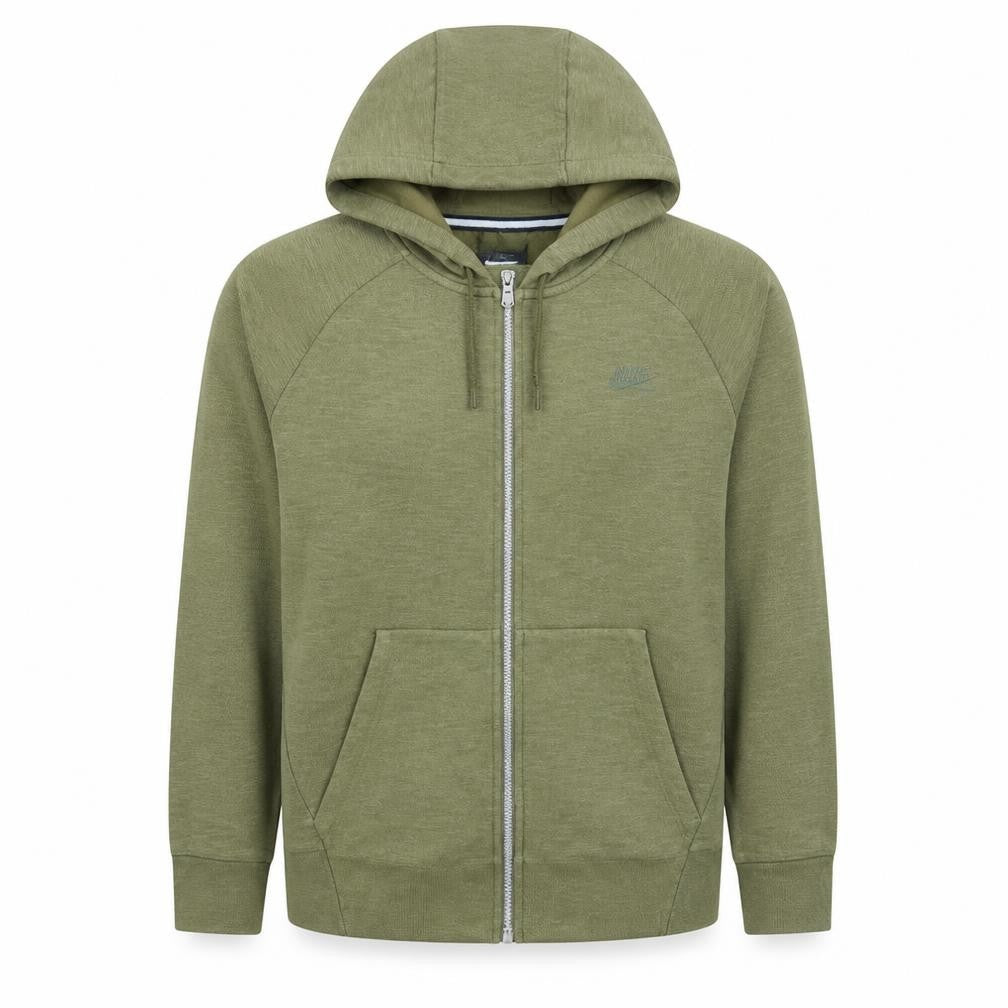 Nike Men's Green Full Zip Hoodie Size M Regular Fit Casual Sportswear