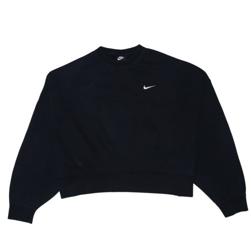 Nike Womens Black XL Pullover Sweatshirt Crew Neck Cotton Blend