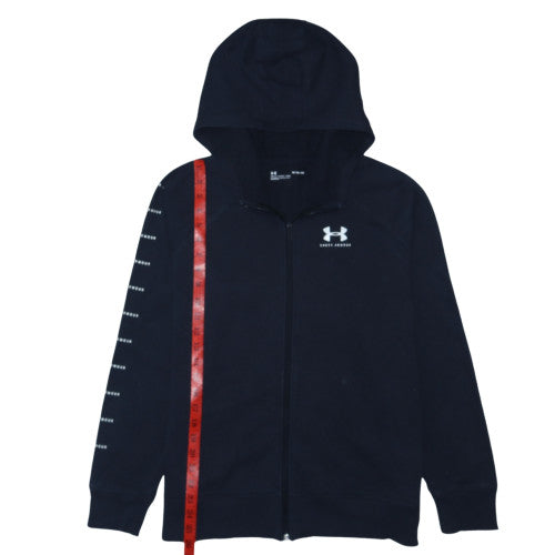 Under Armour Men's Black Full Zip Hoodie Size M Relaxed Fit Sportswear