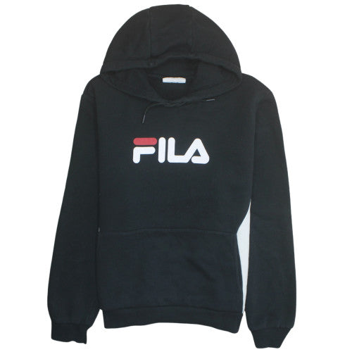 FILA Womens Black XXL Pullover Hoodie Logo Print Casual Sweatshirt