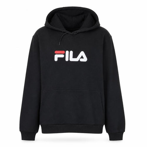 FILA Womens Black XXL Pullover Hoodie Logo Print Casual Sweatshirt