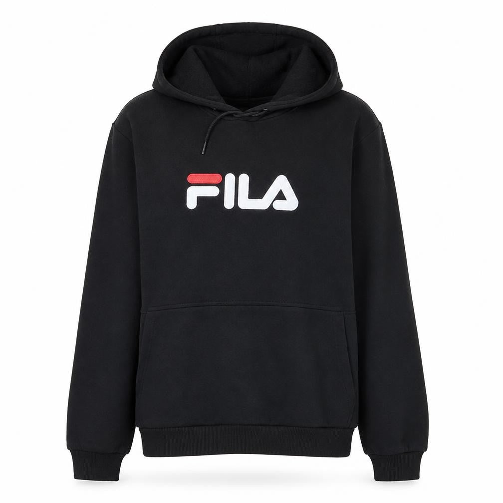 FILA Womens Black XXL Pullover Hoodie Logo Print Casual Sweatshirt