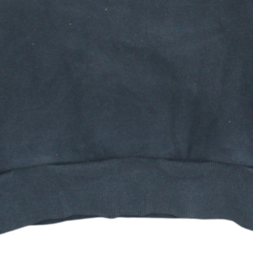 Puma Men's Black Small Pullover Sweatshirt Logo Fleece Crew Neck