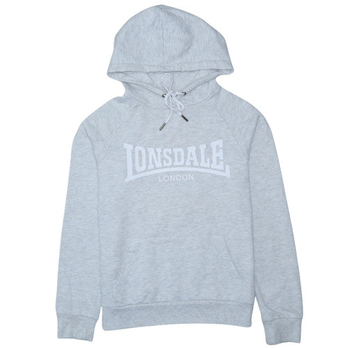 Lonsdale London Women's Grey Pullover Hoodie Size 6 Cotton Blend