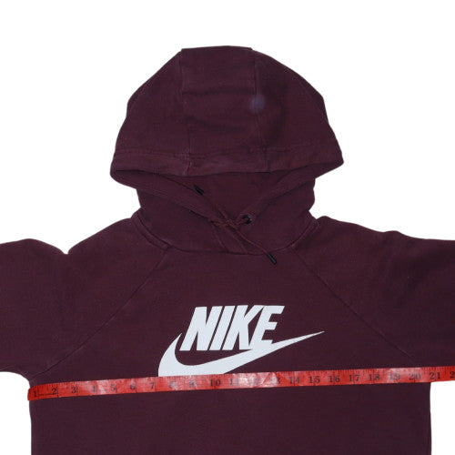 Nike Men's Red Pullover Hoodie Small Fleece Logo Sportswear