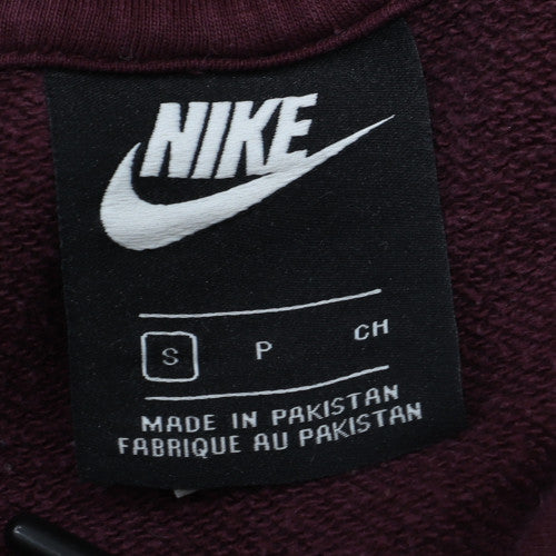 Nike Men's Red Pullover Hoodie Small Fleece Logo Sportswear