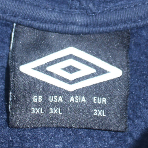 Umbro Men's Navy 3XL Pullover Hoodie Cotton Blend Sweatshirt