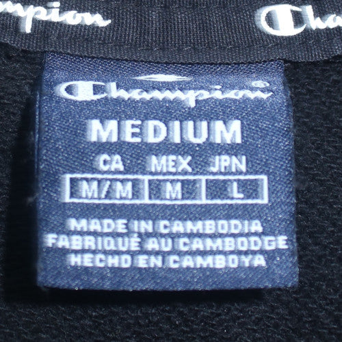 Champion Men’s Black Logo Crew Neck Pullover Sweatshirt Medium