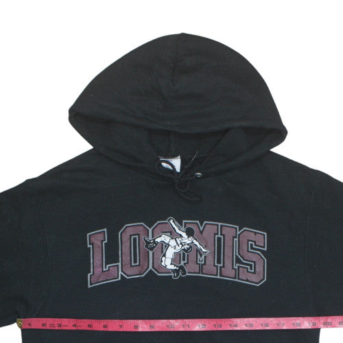 Champion Mens Black Pullover Hoodie Small Fleece Loomis Graphic