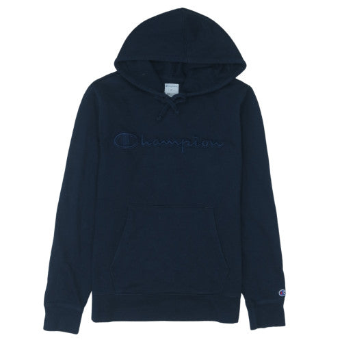 Champion Men's Blue Pullover Hoodie Size M Embroidered Logo