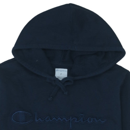 Champion Men's Blue Pullover Hoodie Size M Embroidered Logo