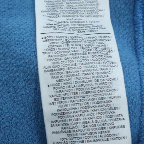 Jordan Men's Blue Pullover Hoodie Size S Oversized Fit Logo Fleece