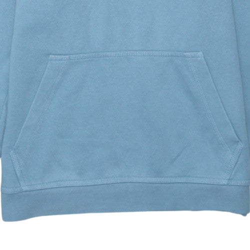 Nike Boys Blue Pullover Hoodie L Cotton Blend Graphic Logo Sweatshirt