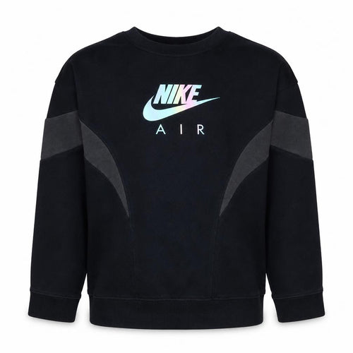 Nike Boys Black Air Logo Long Sleeve Pullover T-Shirt Size L (146-156cm)