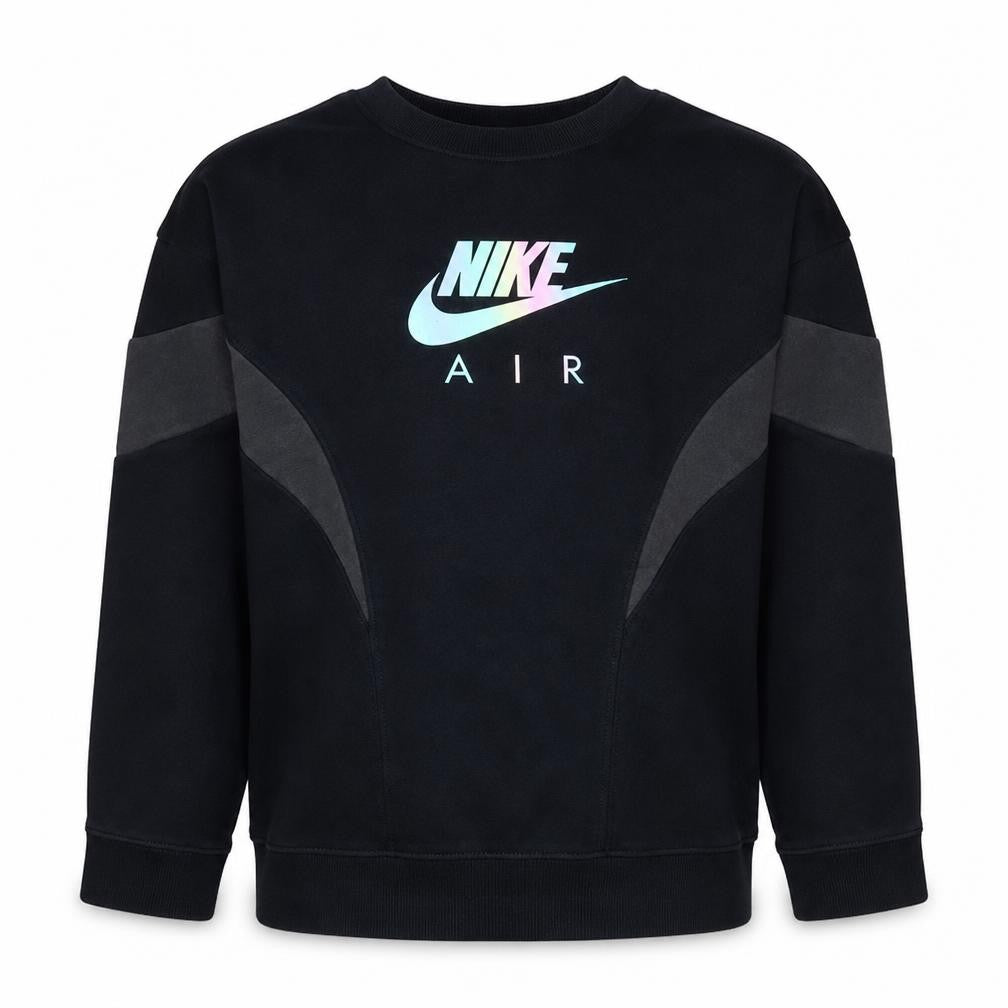 Nike Boys Black Air Logo Long Sleeve Pullover T-Shirt Size L (146-156cm)