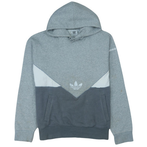 Adidas Mens Grey Pullover Hoodie L Fleece Sportswear Sweatshirt