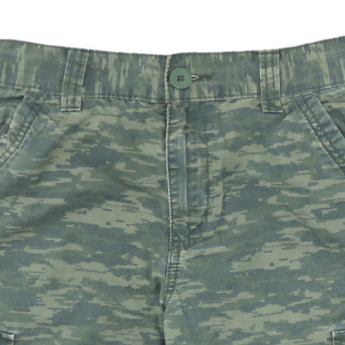 Levi's Boys Green Camouflage Cargo Shorts 12 Years Canvas Cotton Outdoor