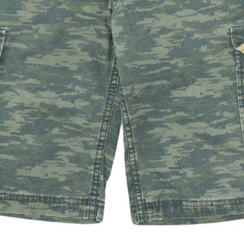 Levi's Boys Green Camouflage Cargo Shorts 12 Years Canvas Cotton Outdoor