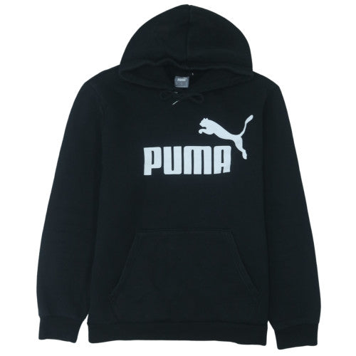 Puma Women's Black XL Pullover Hoodie with Logo and Kangaroo Pocket