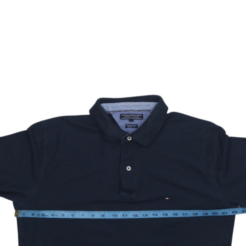 Tommy Hilfiger Men's Blue Long Sleeve Cotton Polo Shirt L Regular Fit