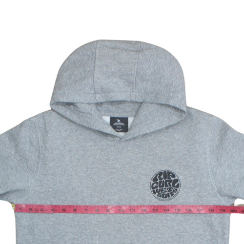 Rip Curl Boys Grey XL Pullover Hoodie – Surf Graphic Fleece Sweatshirt